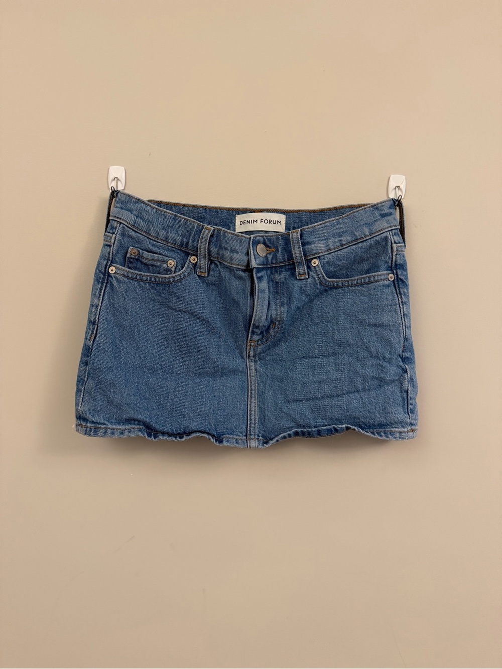 Denim Forum Classic Blue Denim Mini Skirt